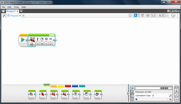Image for EV3 Phi. Load and start program from the EV3-G software