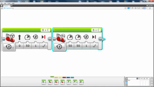 Image for EV3 Phi. Move tank block in Mindstorms EV3-G software.